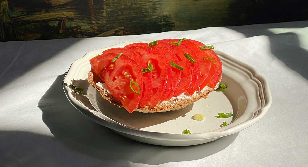 tostada con tomate y aceite